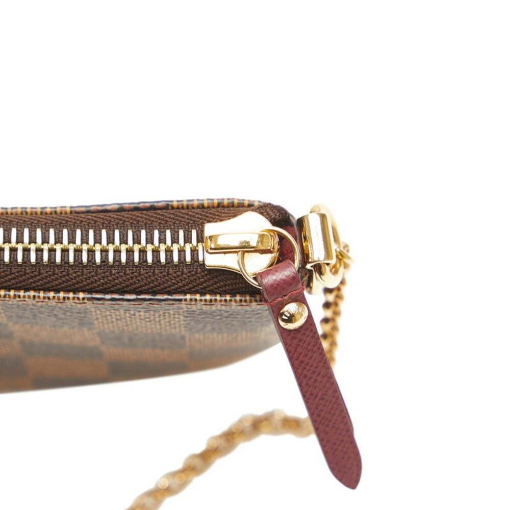 LOUIS VUITTON Authentic Brown Leather Pochette Pouch - Picture 5 of 10